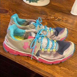 Under armour ladies colorful tennis shoes
